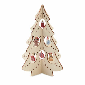 Décoration de sapin en bois