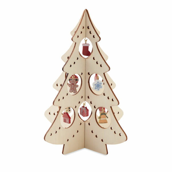 Décoration de sapin en bois