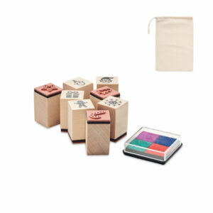 Set de 8 tampons en bois