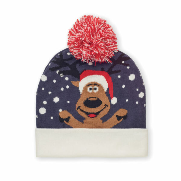 Bonnet à pompon tricoté