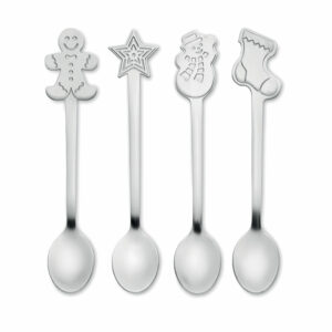 Set 4 cuillères à thé de Noël
