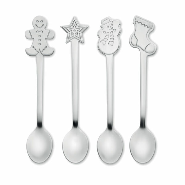 Set 4 cuillères à thé de Noël