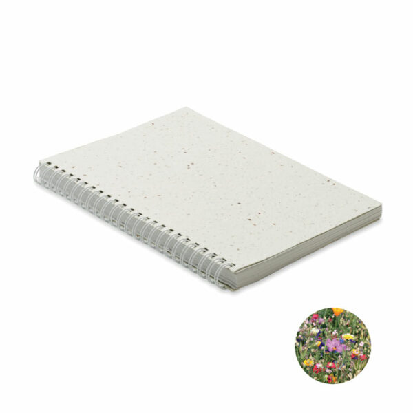 Carnet A5 couv. papier semence