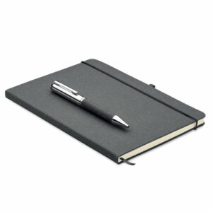 Carnet en cuir recyclé et stylo