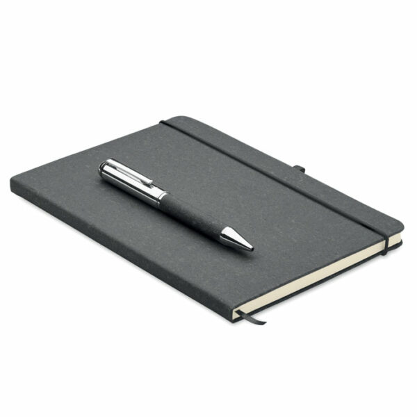 Carnet en cuir recyclé et stylo