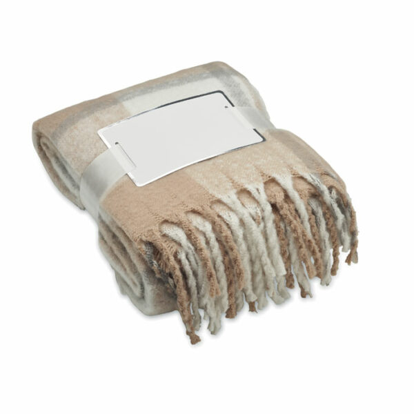 Couverture en mohair à carreaux
