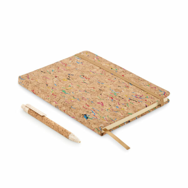 Cahier A5 en liège de couleur