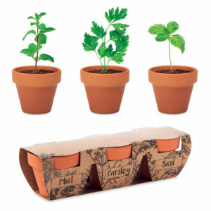 3 pots en terre