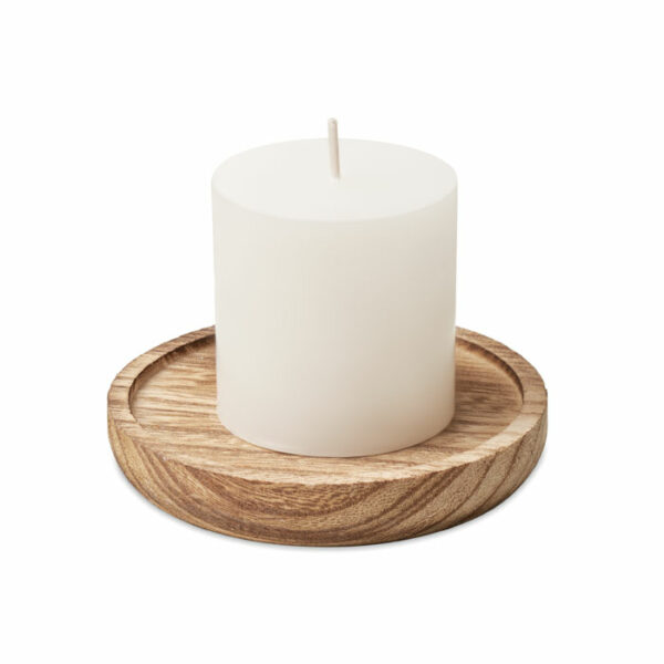Bougeoir rond avec bougie