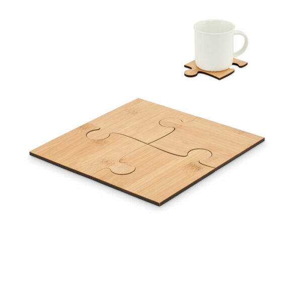 Lot de 4 sous-verres puzzle