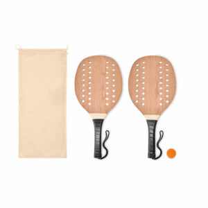 Set beach tennis en bois de ros