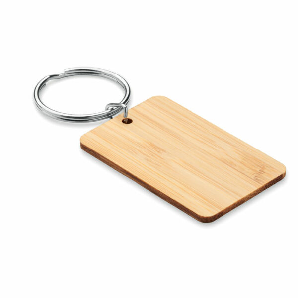 Porte-clés rectangulaire bambou