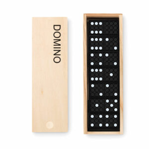 Jeu de domino dans une boite