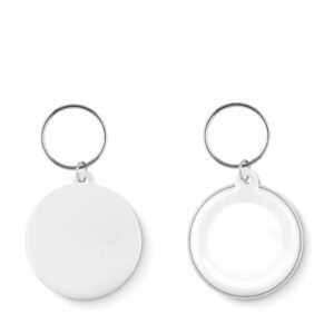 Porte-clés en métal insert papier