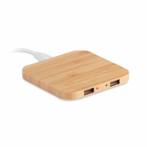 Chargeur sans fil en bambou