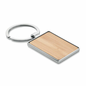 Porte-clés rectangle en bambou