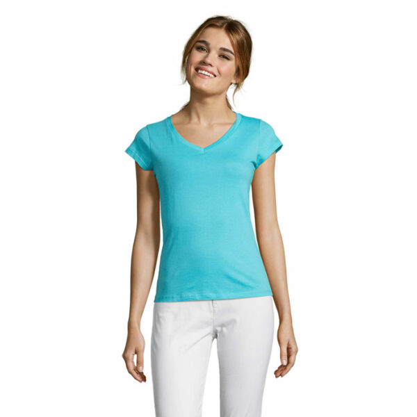 MOON T-SHIRT FEMME COL V